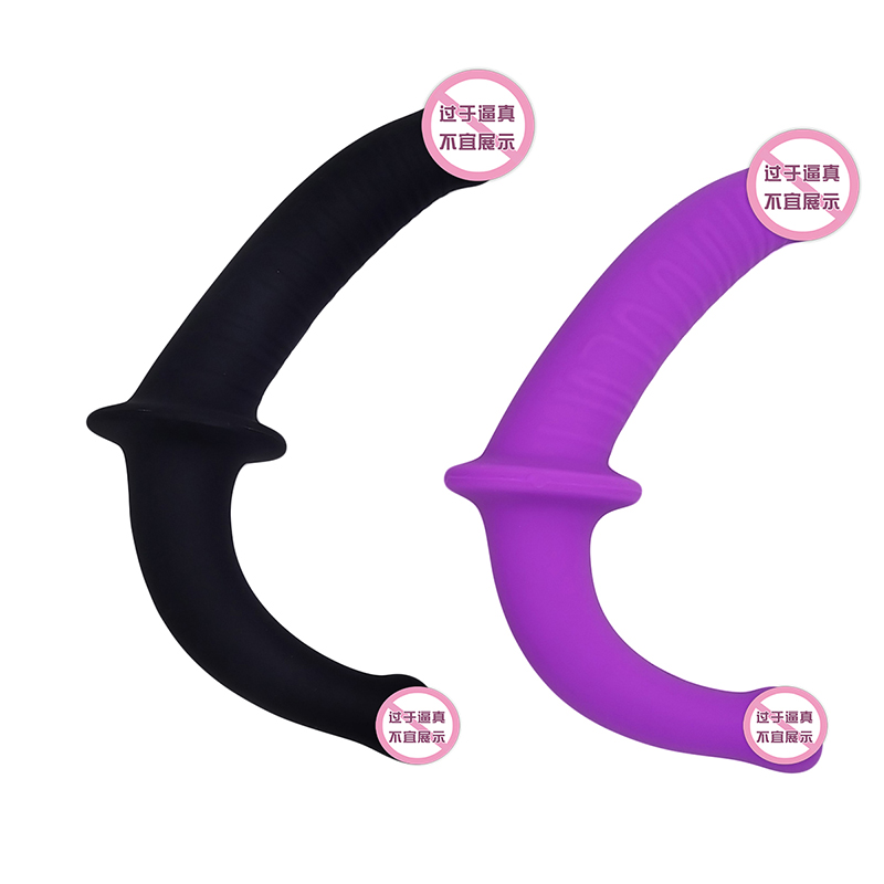 819 lesbisk dobbelthoved lilla/black voksen sex legetøj dobbelt dildo penetration hoved dobbelt side endte dildo for par kvinder homoseksuel