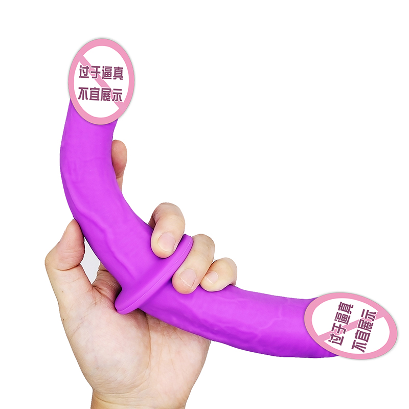 823/824 lesbisk dobbelthoved lilla voksen sex legetøj dobbelt dildo penetration hoved dobbelt side sluttede dildo for par kvinder homoseksuel